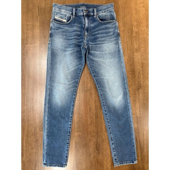 Diesel D-Strukt-R-NE R84YM Blue Wash Slim Tapered Jeans 30 RFID Stretch Denim - Picture 5 of 14
